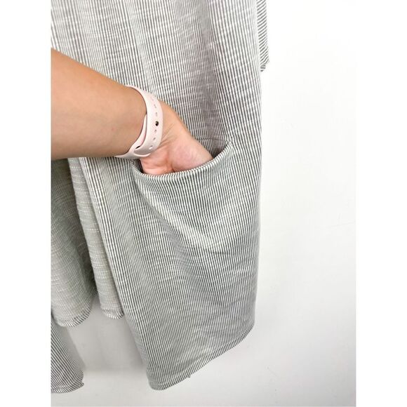 Donni Women's Gray Beige Long‎ Sleeve Cardigan Open Front Casual Lightweight OS - Picture 5 of 9